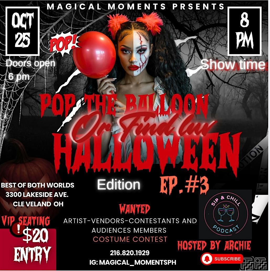 Pop the  Balloon  or Find Luv, 25 October | Event in Cleveland | AllEvents