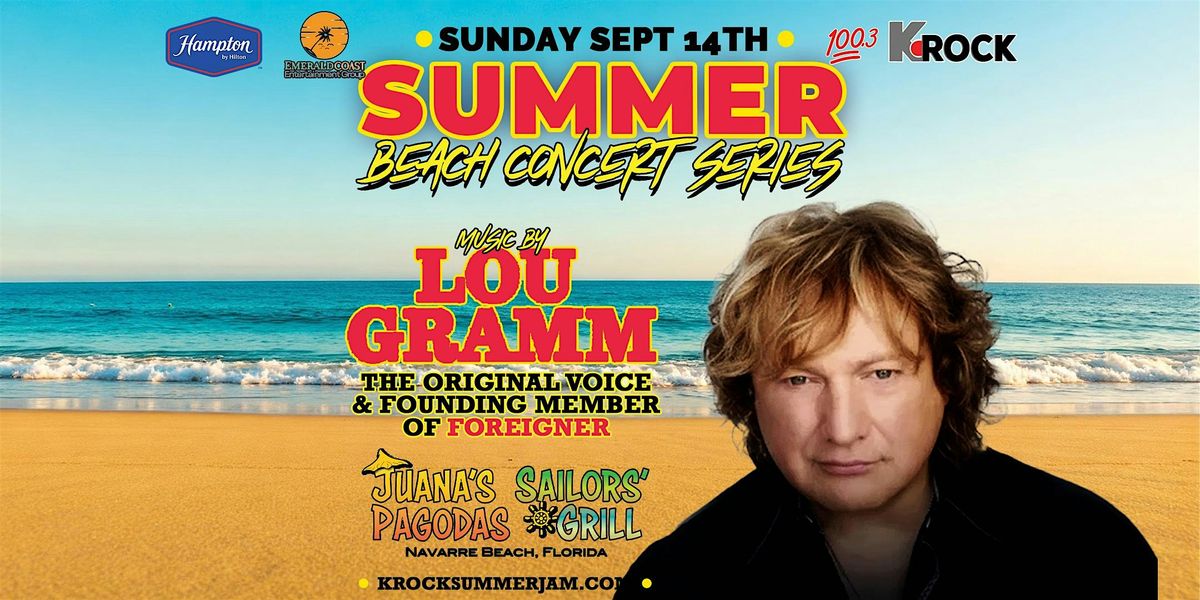 Summer Beach Concert Series: Lou Gramm (Voice of Foreigner), 14 September | Event in Navarre | AllEvents