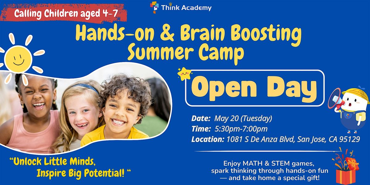 Think U.P. Summer Camp Open Day | Hands-On Math & STEM Fun + Surprise Gift!, 20 May | Event in San Jose