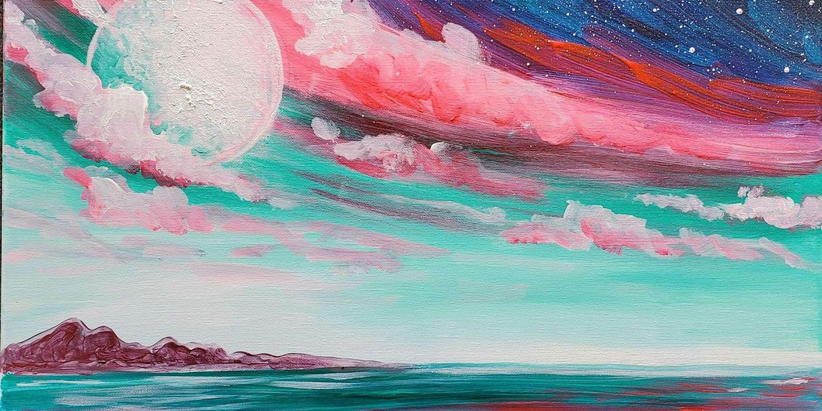 Moon Island - Paint and Sip by Classpop!™, 9 August | Event in Gilbert | AllEvents