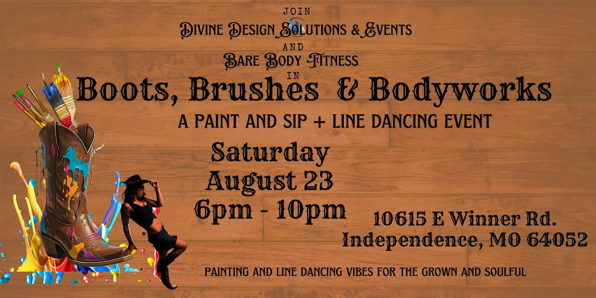 A Paint and Line Dancing Event; Boots, Brushes and Bodywork (August), 23 August | Event in Independence | AllEvents