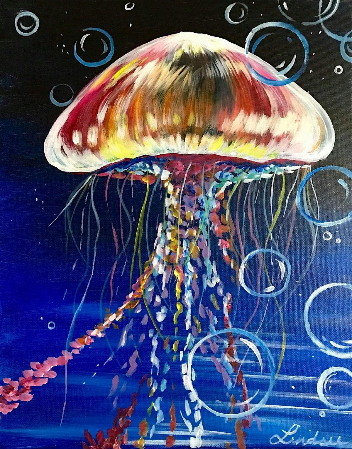 Toledo Paint and Sip Party - Abstract Jellyfish, 29 August | Event in Toledo | AllEvents
