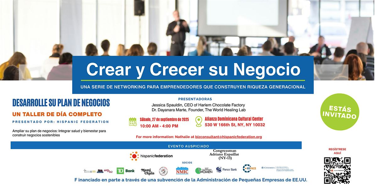 Building Your Business Plan Integrating Health & Wellness, 27 September | Event in New York | AllEvents