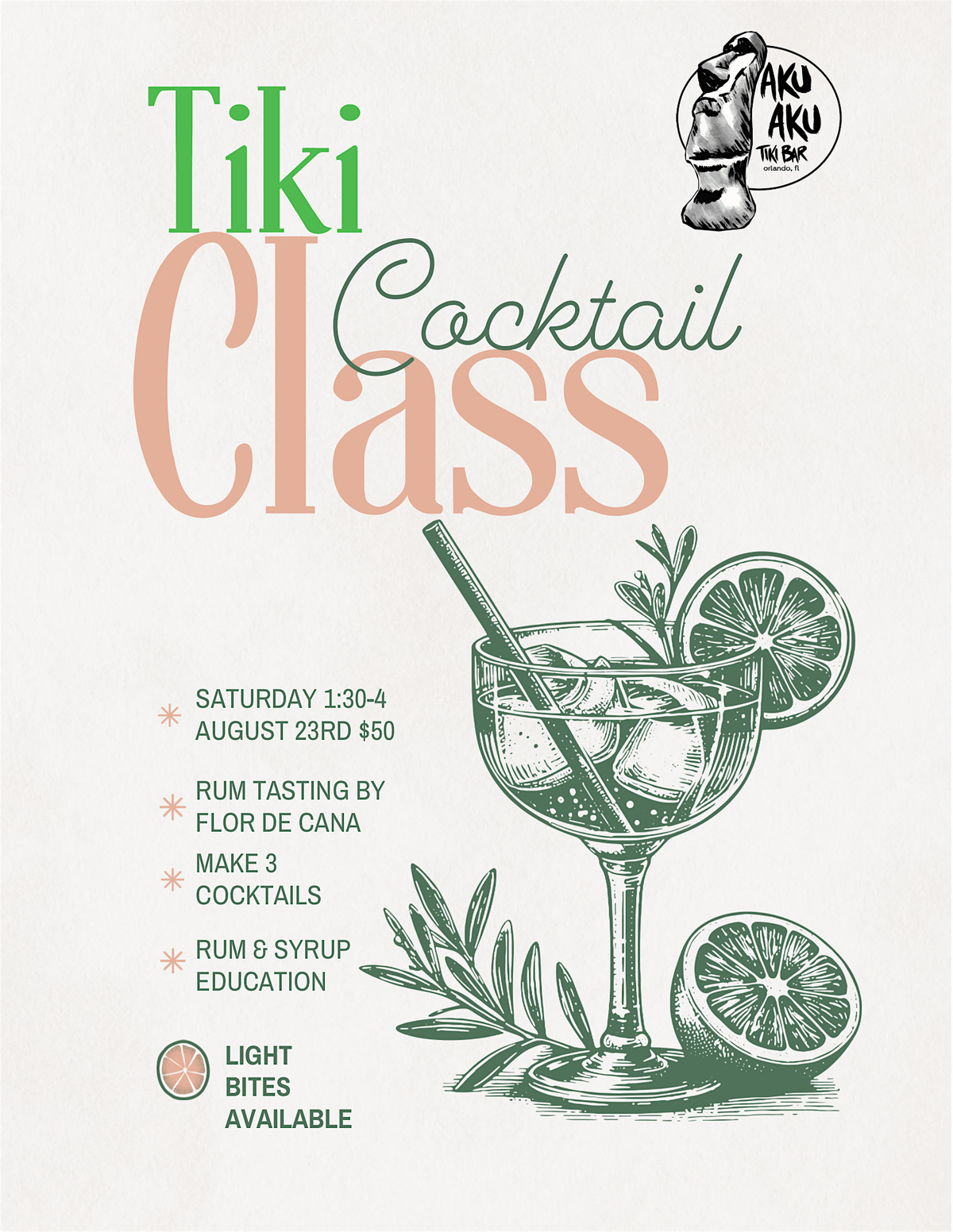 Tiki Cocktail Class at Aku Aku, 23 August | Event in Orlando | AllEvents