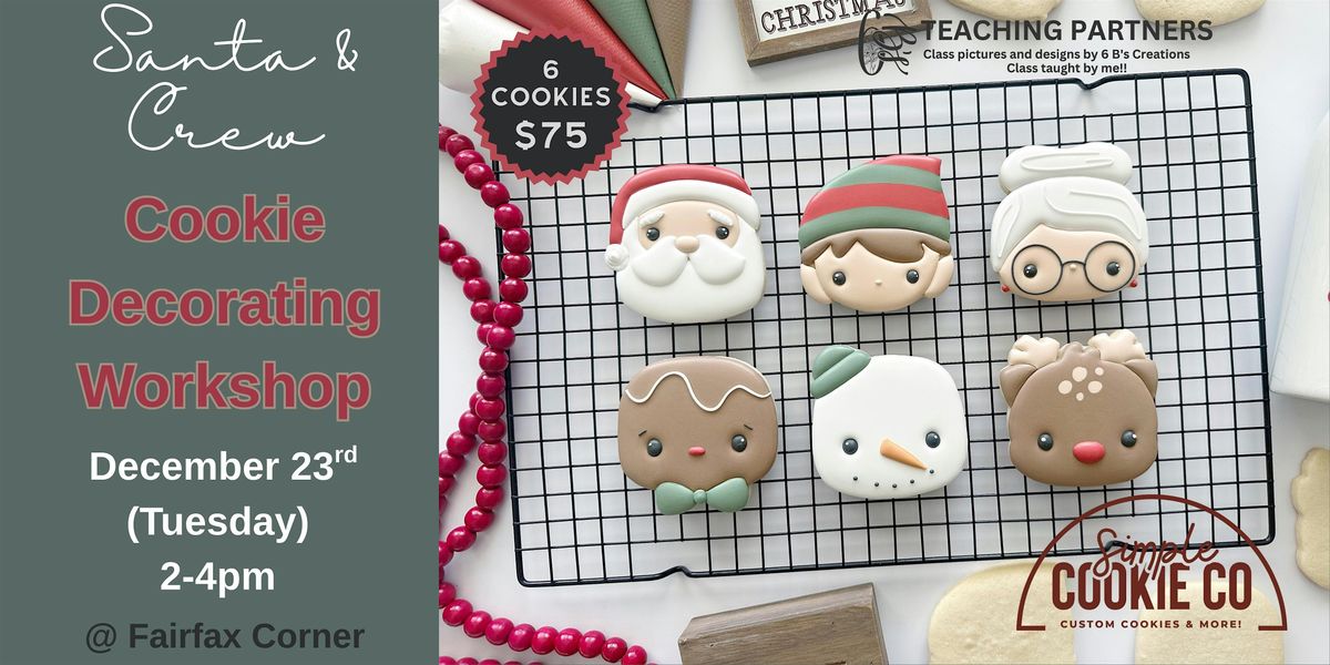 ⭐ Santa & Crew Cookie Decorating Workshop – Christmas Class (Fairfax, VA), 23 December | Event in Fairfax