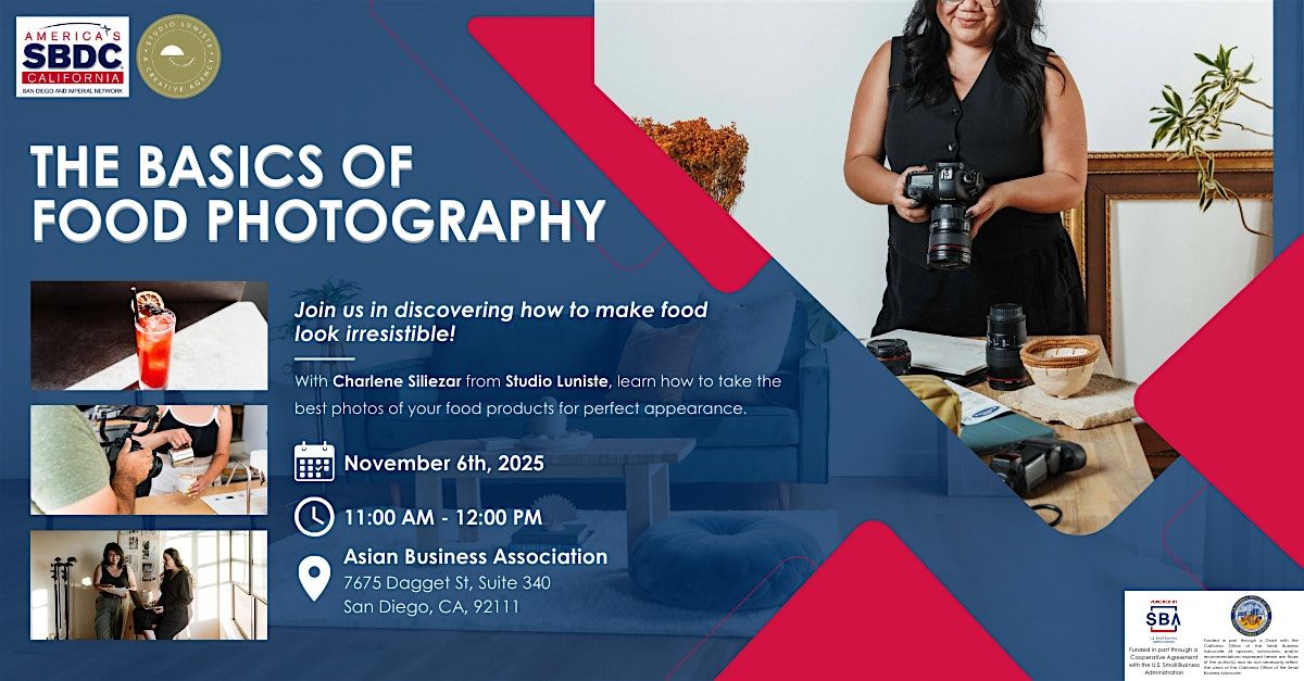 The Basics of Food Photography, 6 November | Event in San Diego | AllEvents