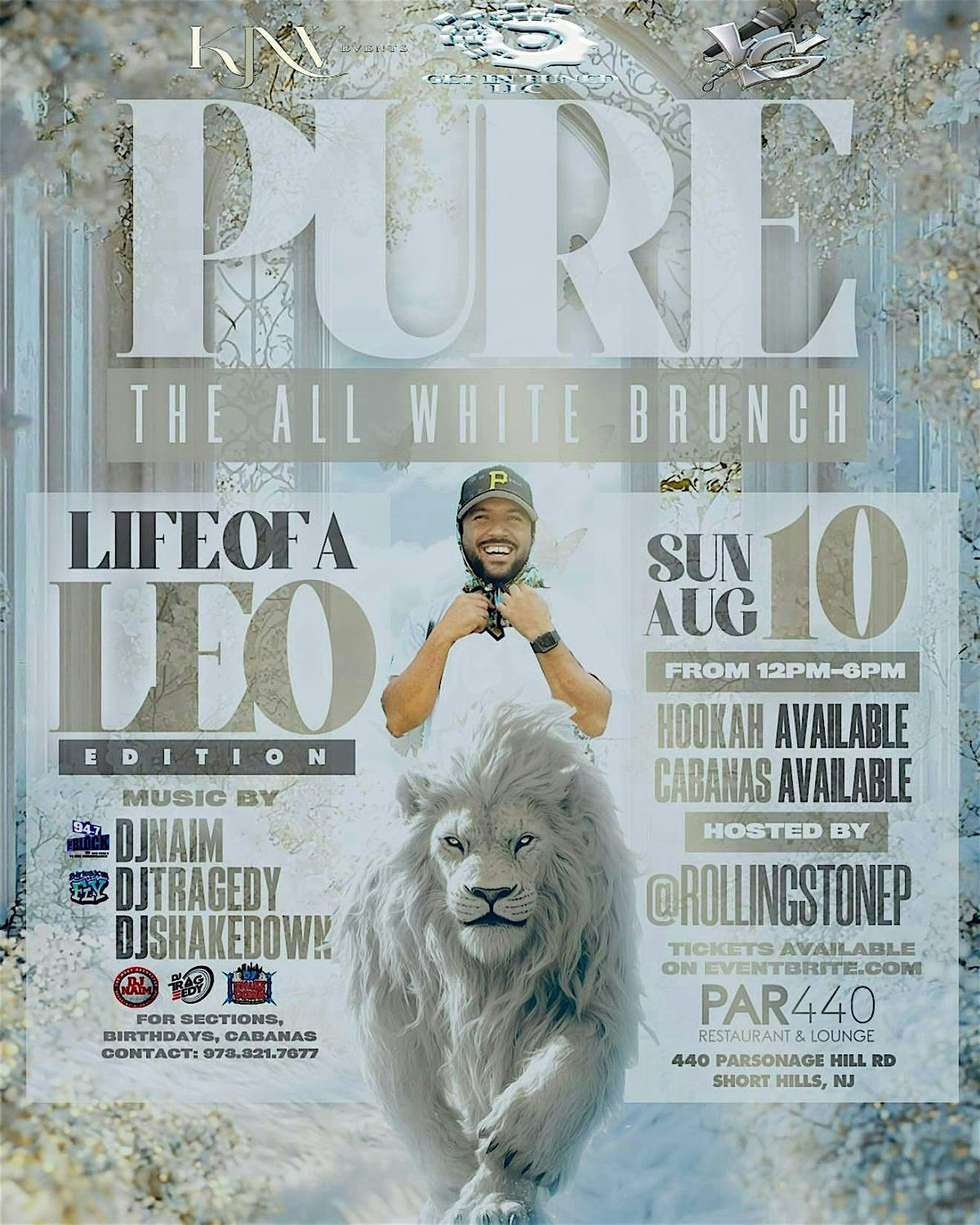 PURE  'THE ALL WHITE BRUNCH" LIFE OF A LEO EDITION, 10 August | Event in Millburn | AllEvents