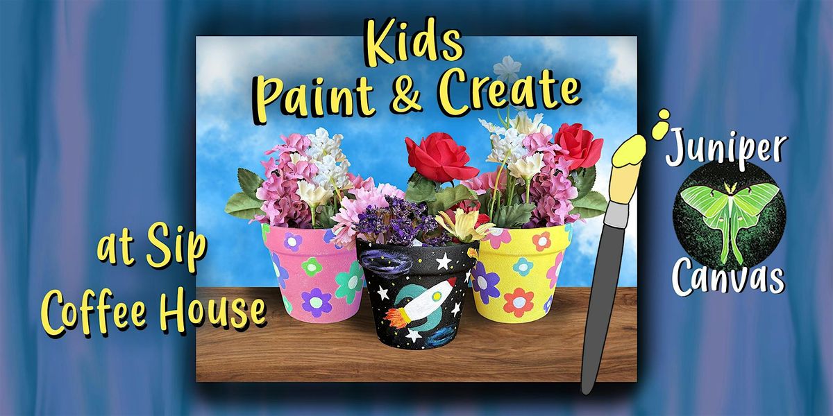 Kids Paint & Create at Sip Coffee House in Highland: Flower Pot, 28 July | Event in Highland | AllEvents
