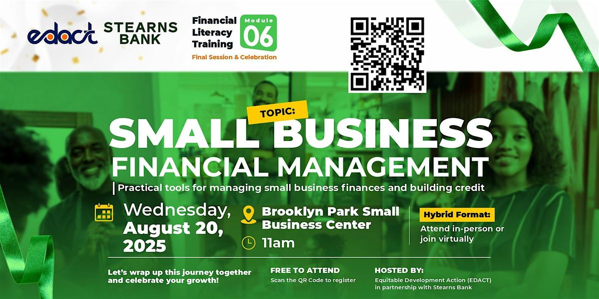 Financial Literacy Training - Small Business Financial Management, 20 August | Event in Brooklyn Park | AllEvents