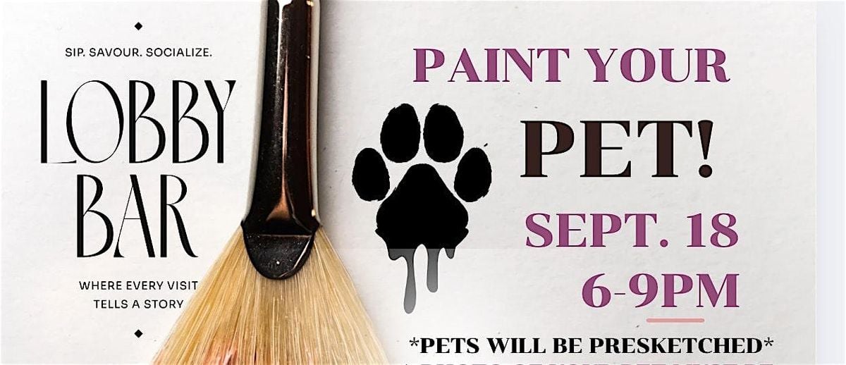 Paint Your Pet at Lobby Bar, 18 September | Event in Oshawa | AllEvents