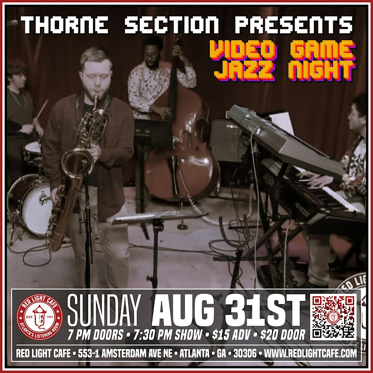 The Thorne Section Presents: A Video Game Jazz Night, 31 August | Event in Atlanta | AllEvents