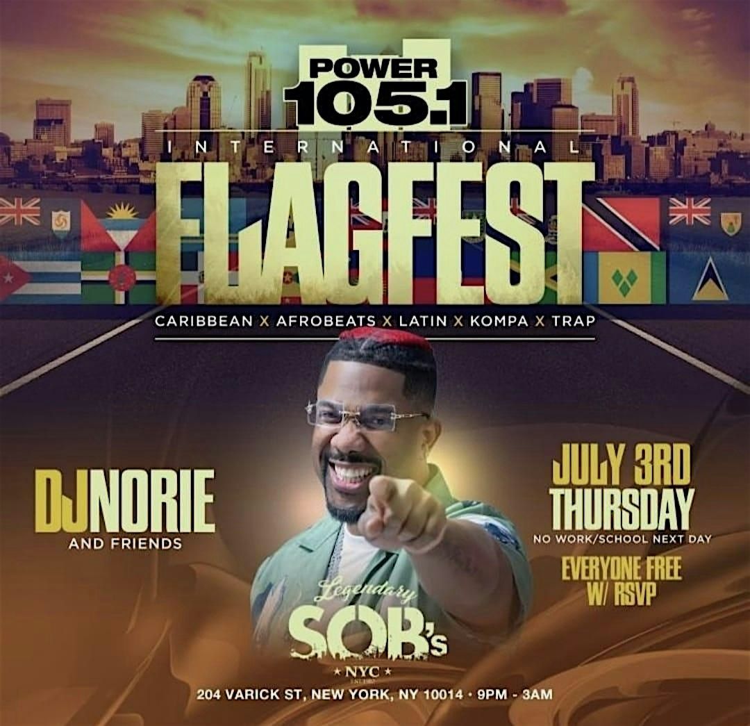 FlagFest July 4th Weekend at SOBs : Everyone Free entry with RSVP, 3 July | Event in New York | AllEvents