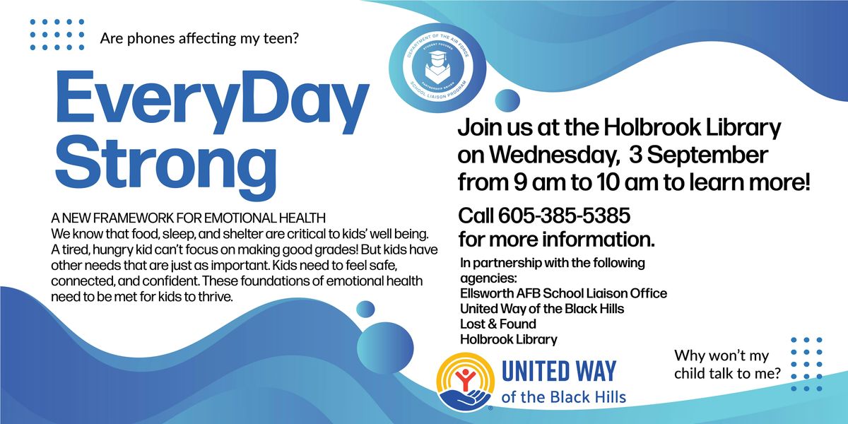 EAFB EveryDay Strong Workshop, 3 September | Event in Ellsworth Air Force Base | AllEvents