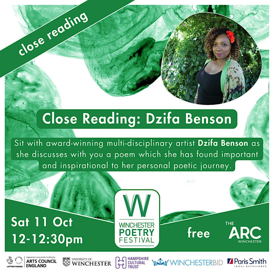Close Reading: Dzifa Benson, 11 October | Event in Winchester | AllEvents