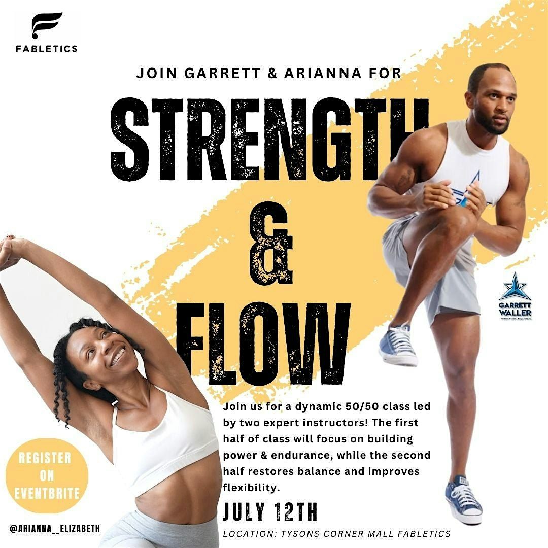 Strength & Flow w/ Arianna and Garrett, 12 July | Event in Tysons | AllEvents
