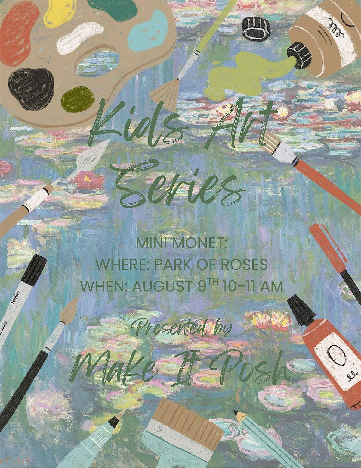 Kids Art Series: Mini Monet, 9 August | Event in Columbus | AllEvents