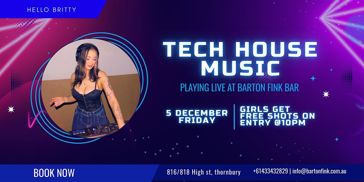 Tech House Music By Hello Britty, 5 December | Event in Armadale | AllEvents