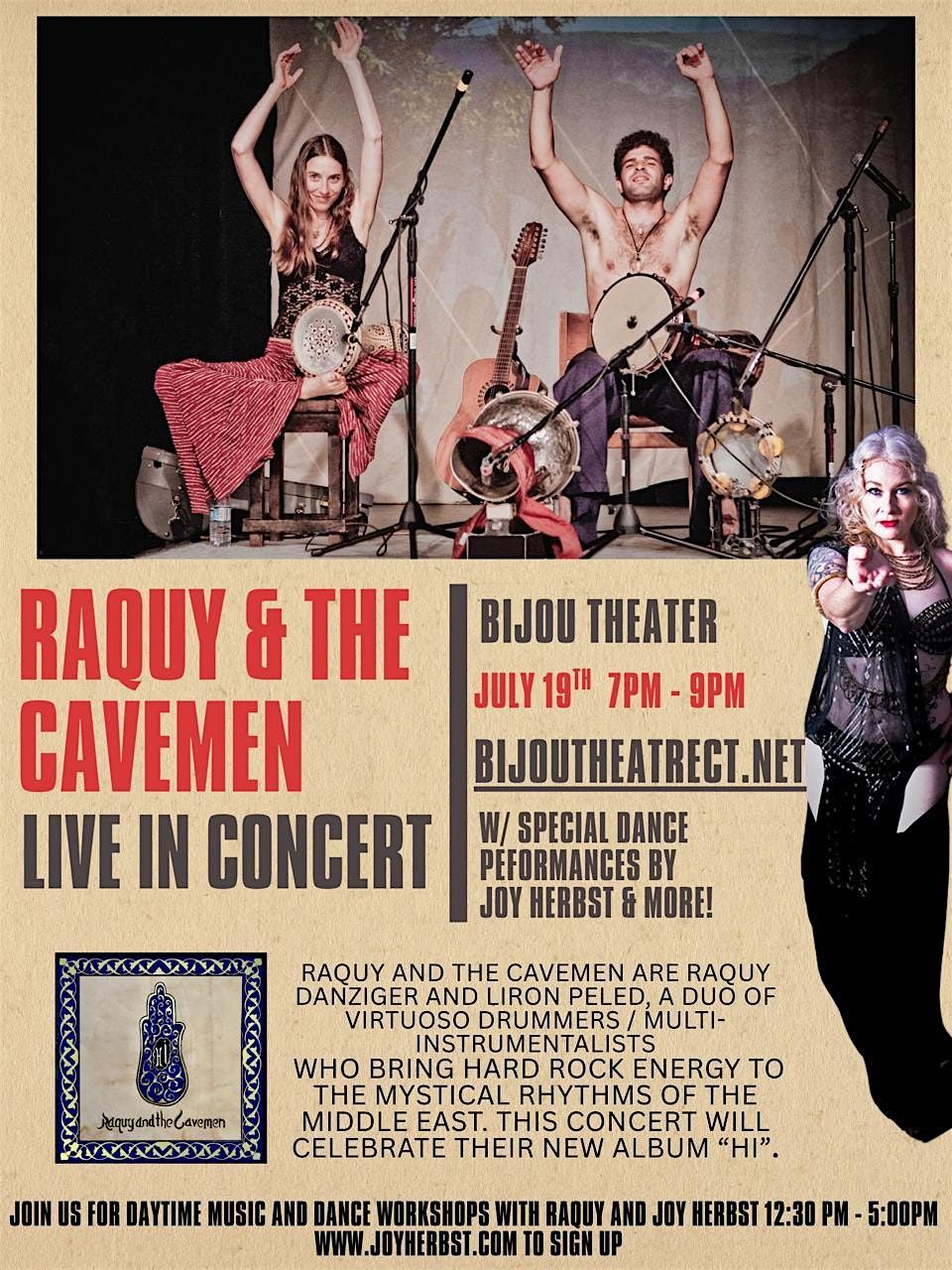 Joy Herbst Presents Live in Concert "Raquy & the Cavemen", 19 July | Event in Bridgeport | AllEvents