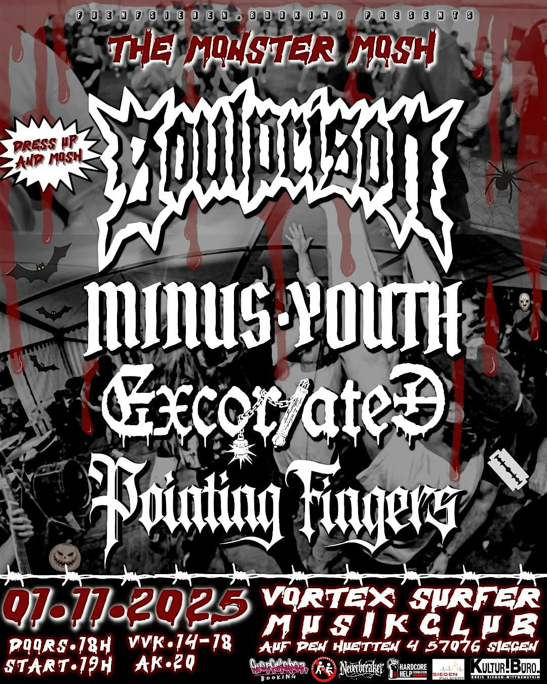 Soulprison + Minus Youth +  Excorated + Pointing Fingers, 1 November | Event in Siegen | AllEvents