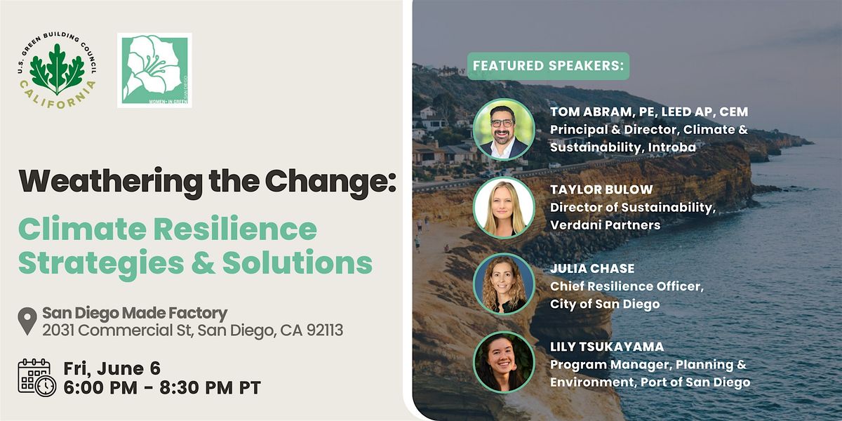 Weathering the Change: Climate Resilience Strategies & Solutions, 6 June | Event in San Diego | AllEvents