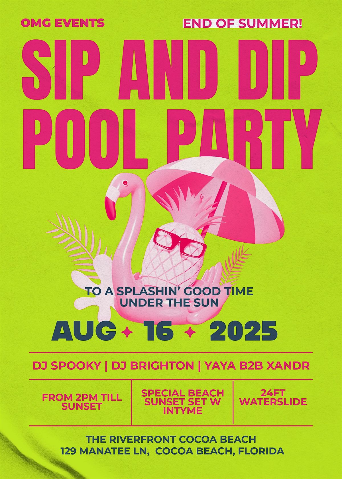 SIP & DIP POOL PARTY, 16 August | Event in Cocoa Beach | AllEvents