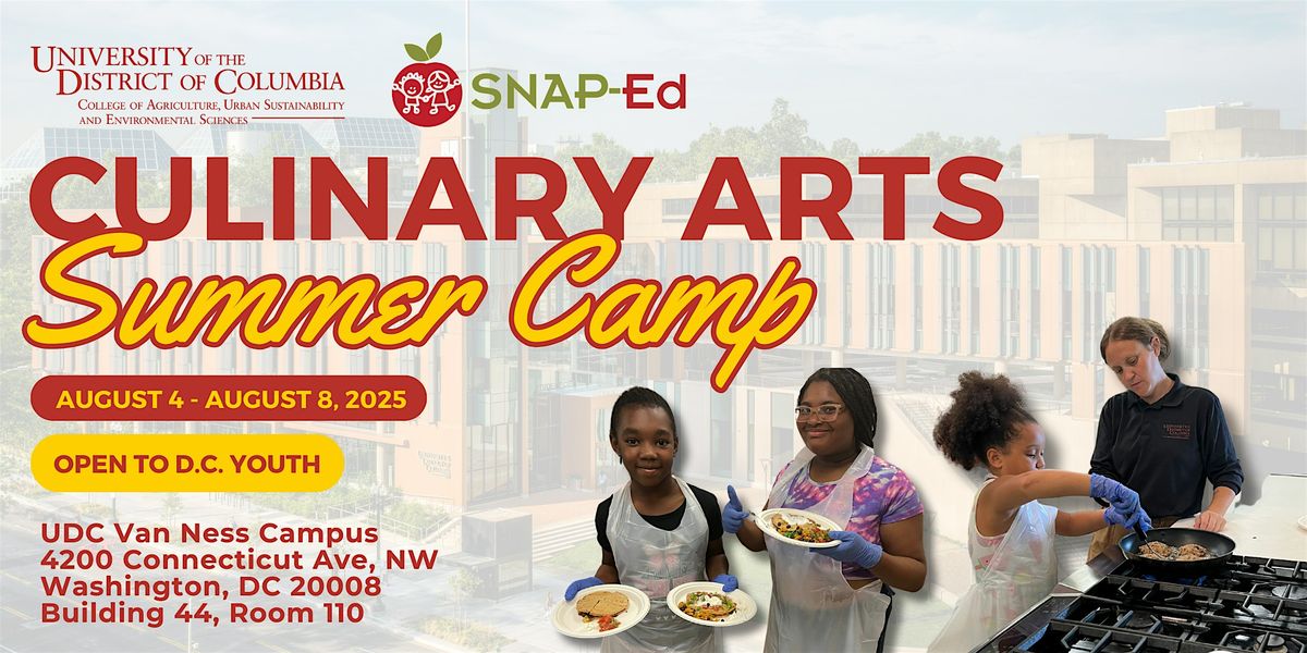 UDC-CAUSES Culinary Arts Summer Camp (August), 4 August | Event in Washington | AllEvents
