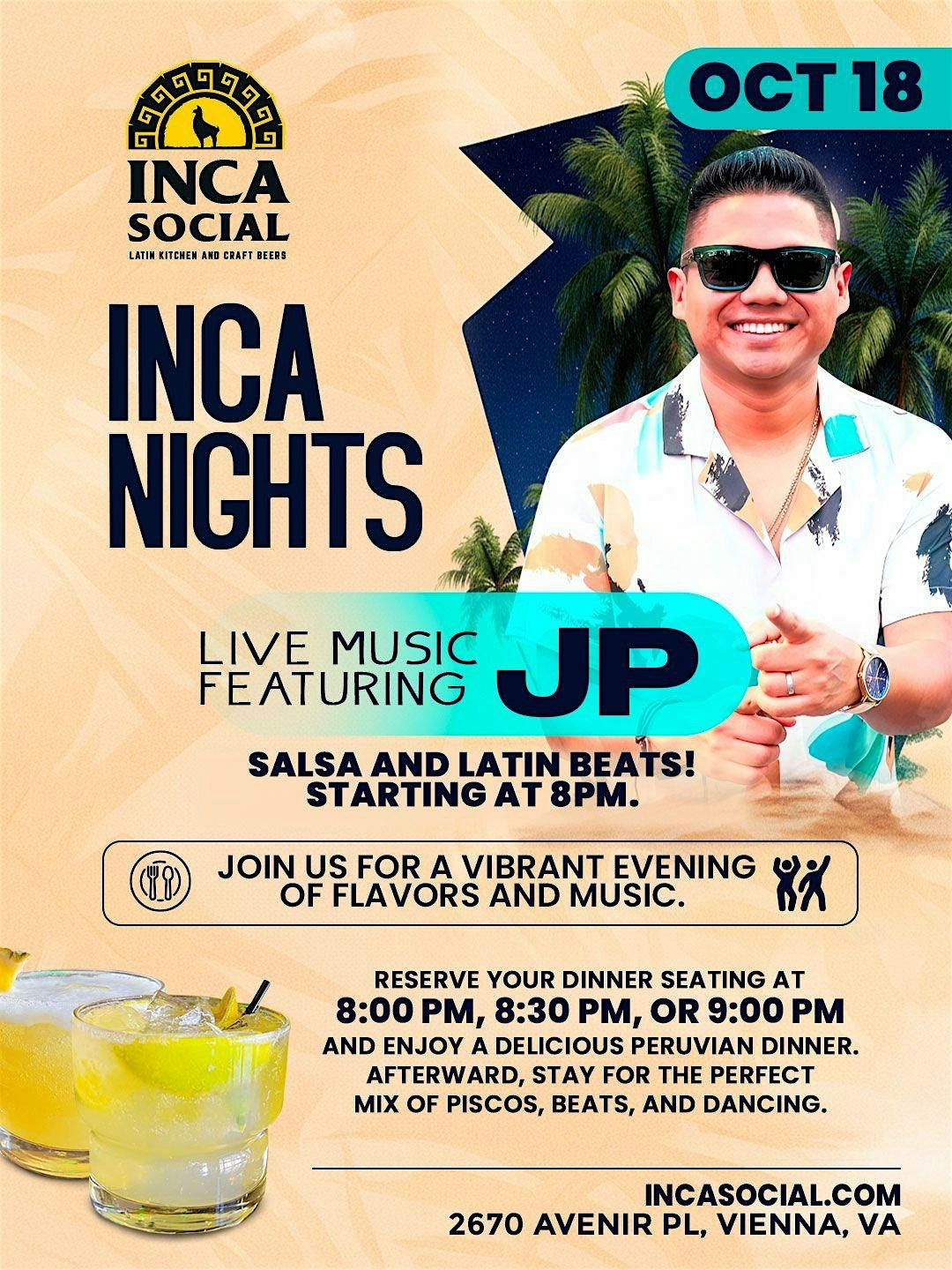 Inca Nights Vienna – Live Salsa with JP & Orchestra, 18 October | Event in Vienna | AllEvents