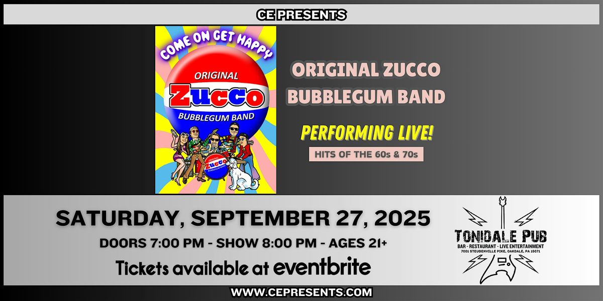Original Zucco Bubblegum Band - Hits of the 60s & 70s, 27 September | Event in Oakdale | AllEvents