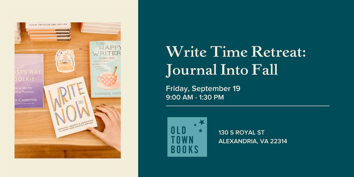 Write Time Retreat: Journal Into Fall, 19 September | Event in Alexandria | AllEvents