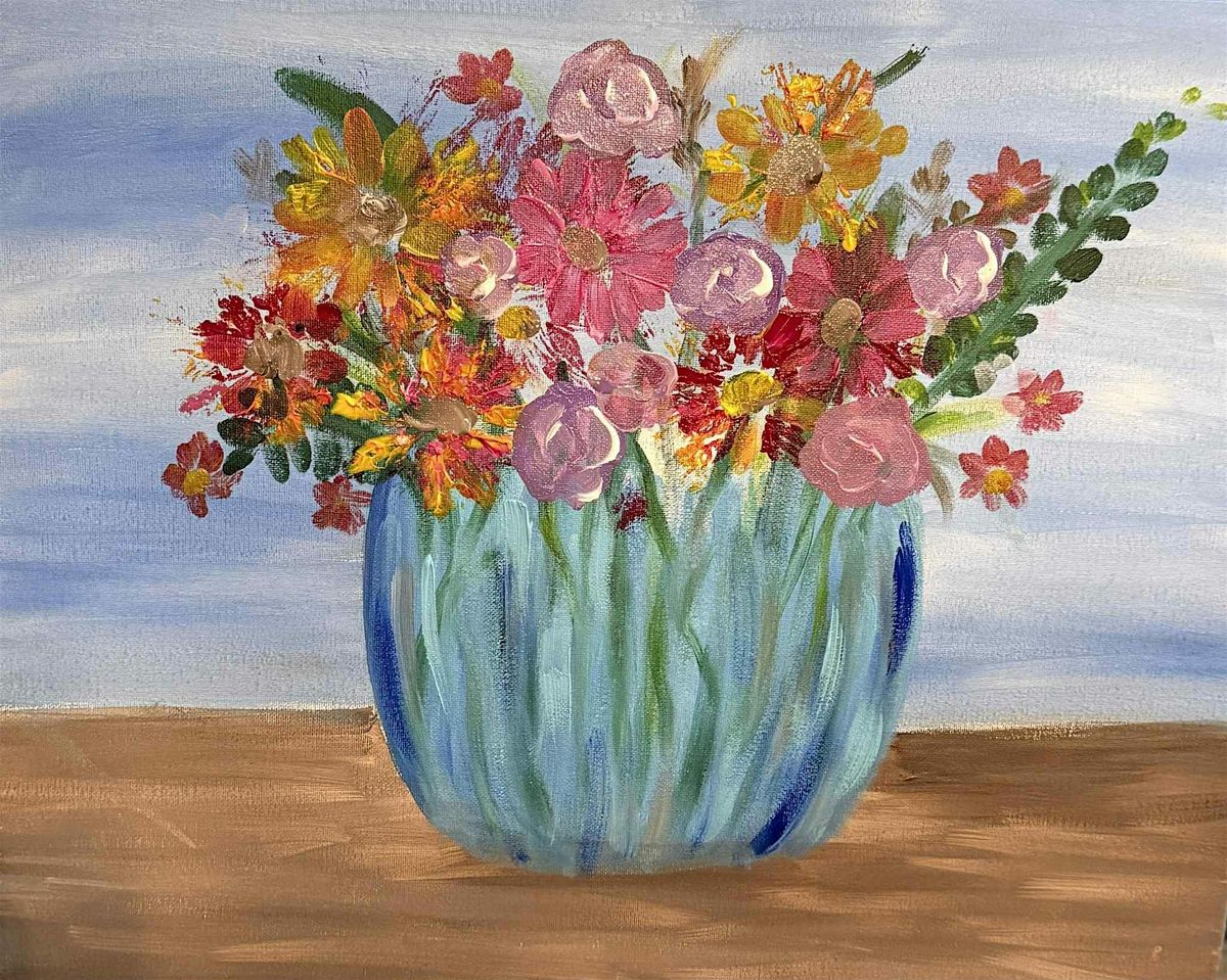 Copy of Abstract Flower Bouquet Paintings, 24 August | Event in Charleston | AllEvents