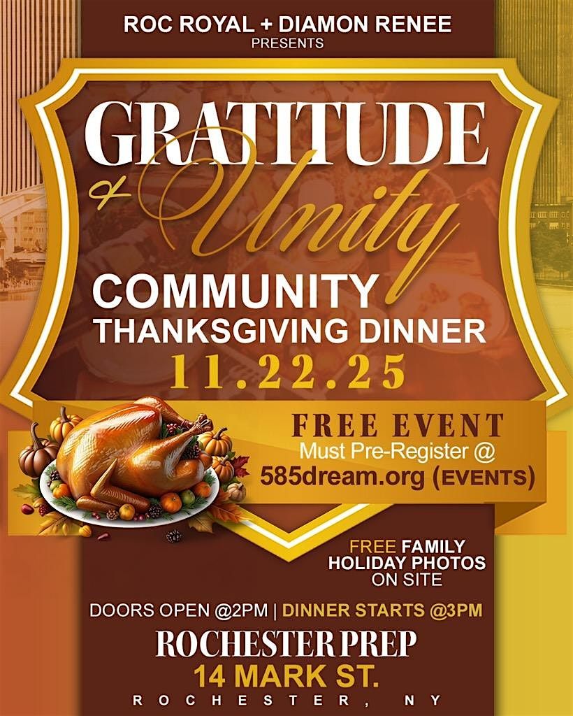 Gratitude & Unity Community Thanksgiving Dinner, 22 November | Event in Rochester | AllEvents