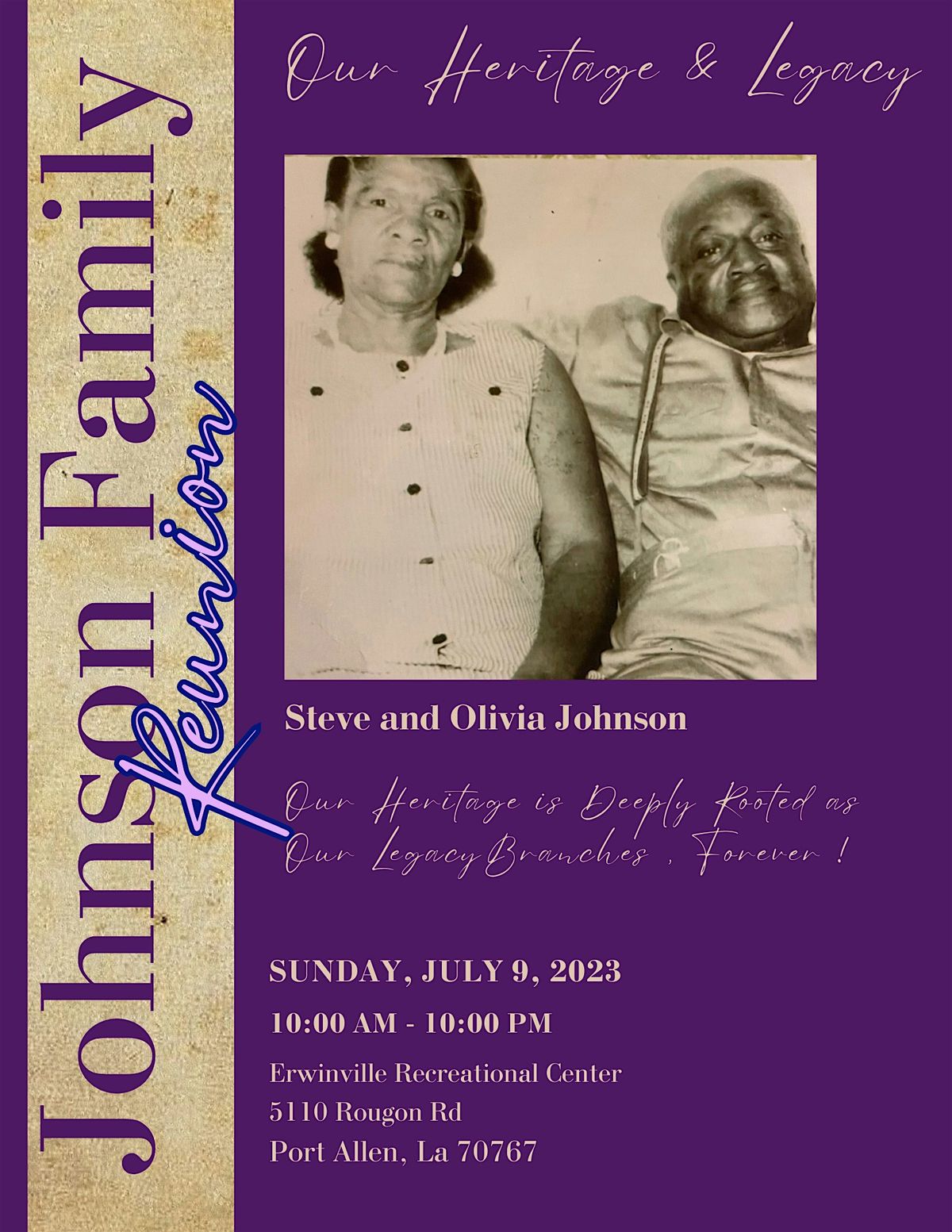 Johnson Family Reunion 2026- Our Heritage and Legacy, 18 July | Event in Port Allen | AllEvents