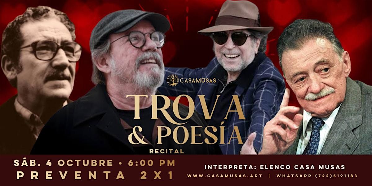 POESÍA & TROVA, 4 October | Event in Toluca de Lerdo | AllEvents