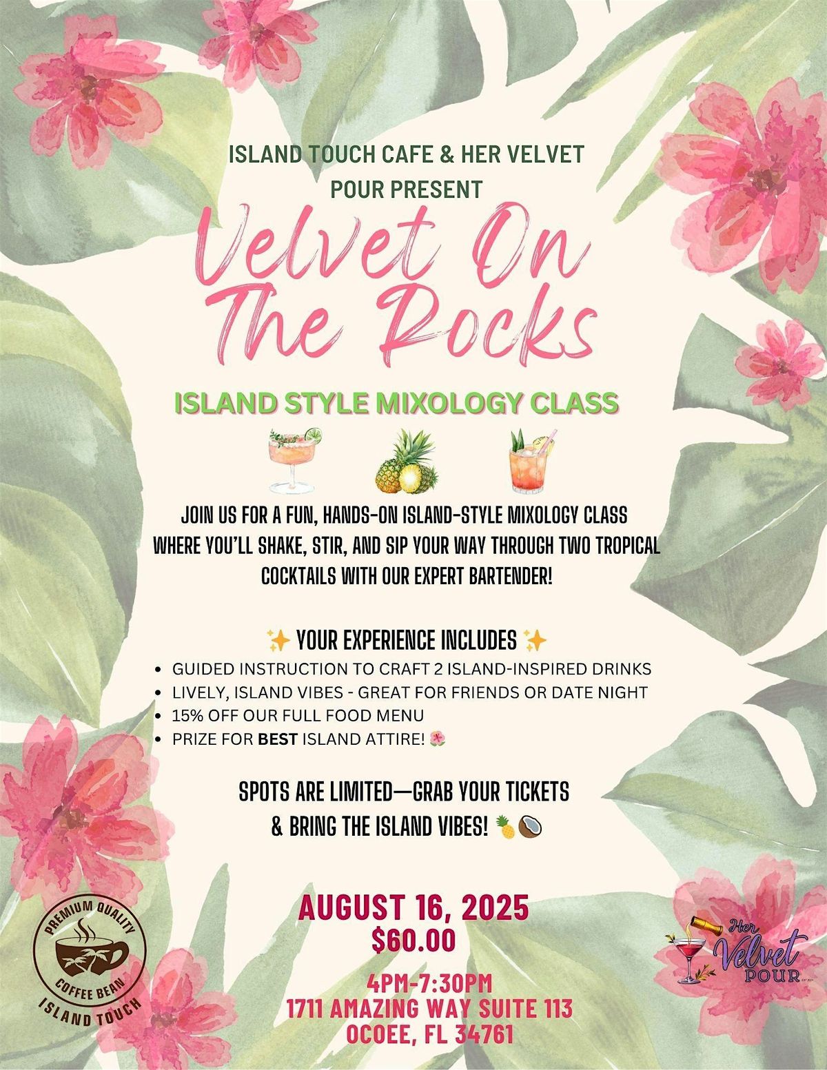 Velvet On The Rocks: Island Style, 16 August | Event in Ocoee | AllEvents