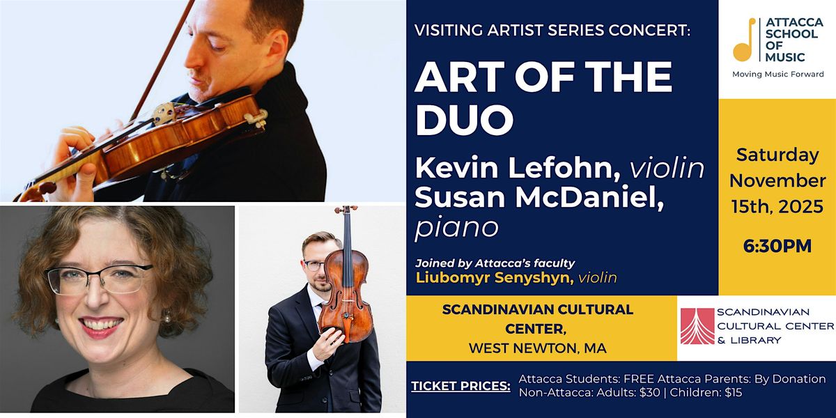 ART OF THE DUO, 15 November | Event in Newton | AllEvents