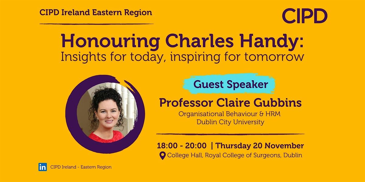 Honouring Charles Handy: Insights for today, inspiring for tomorrow, 20 November | Event in Dublin 2 | AllEvents