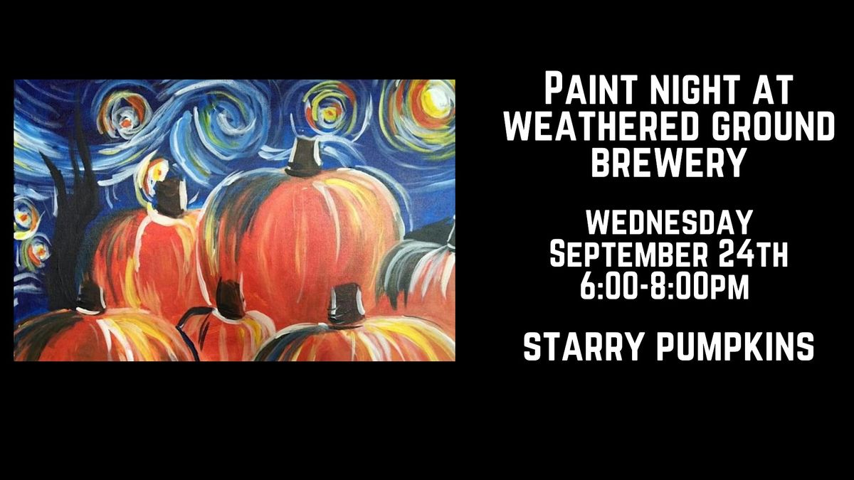 Paint Night at Weathered Ground Brewery in Ghent - Starry Pumpkin, 24 September | Event in Ghent | AllEvents
