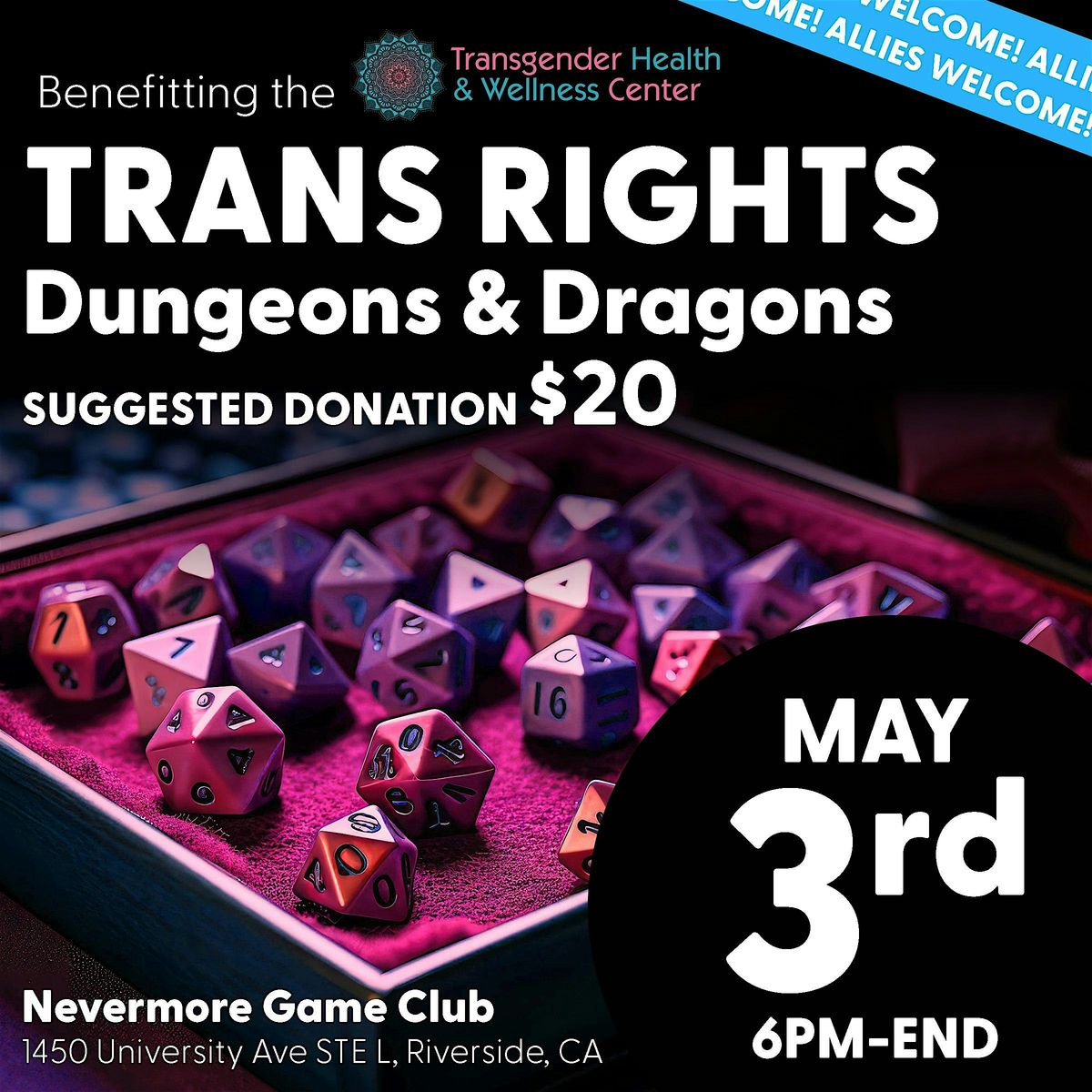 Trans Rights Dungeons & Dragons, 3 May | Event in Riverside | AllEvents