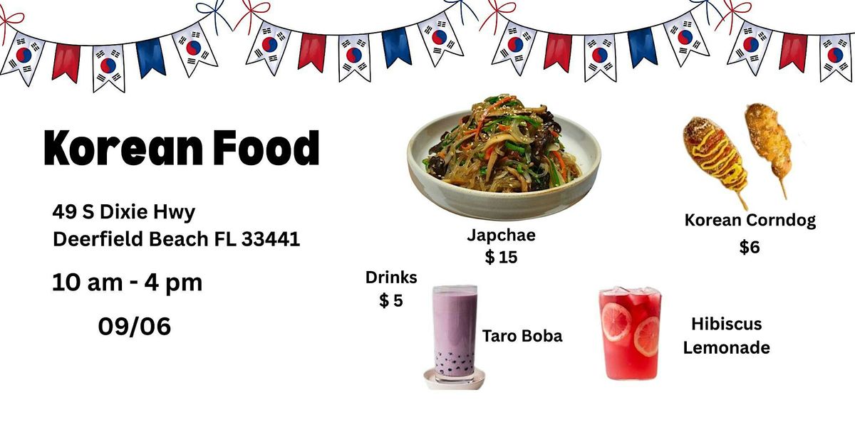 Korean Food Pop-Up in Deerfield Beach, 6 September | Event in Deerfield Beach | AllEvents