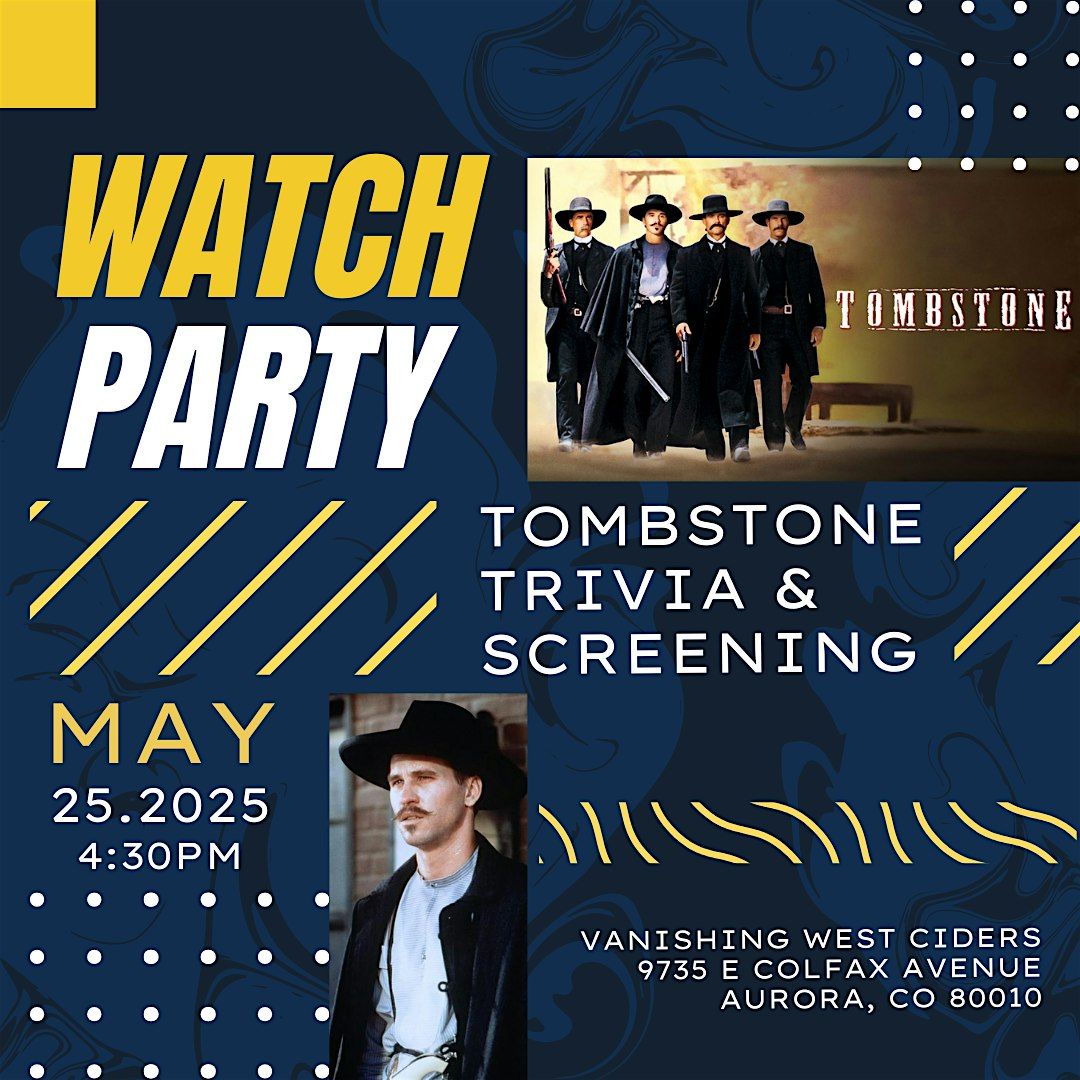 Tombstone Trivia and Watch party, 25 May | Event in Aurora | AllEvents