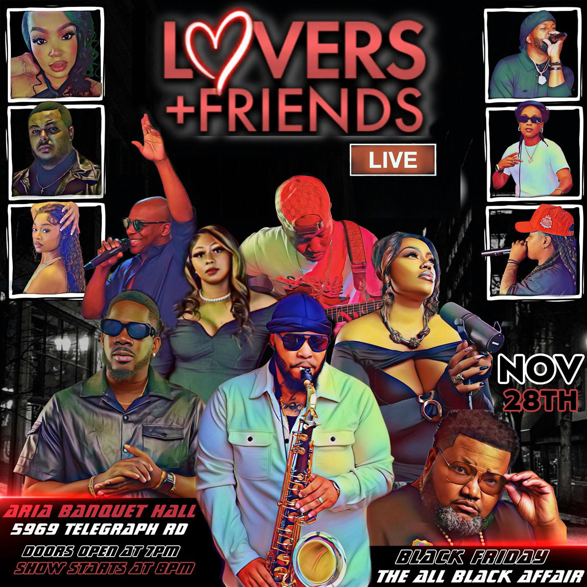 SaxFifth & Real Noble Events Presents: “Lovers & Friends Live!”, 28 November | Event in Toledo