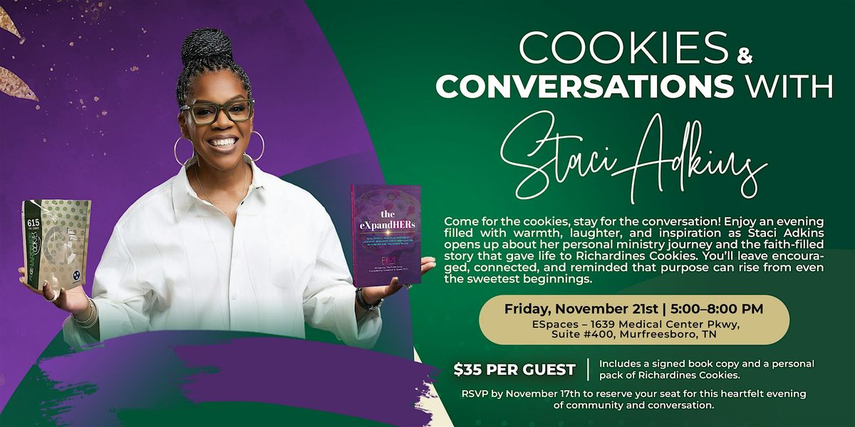 Cookies and Conversations with Staci Adkins, 21 November | Event in Murfreesboro | AllEvents
