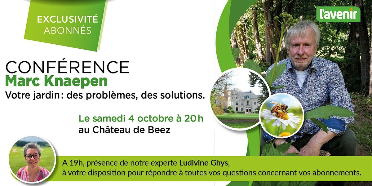 Conférence "Votre jardin: des problèmes, des solutions" par Marc Knaepen, 4 October | AllEvents