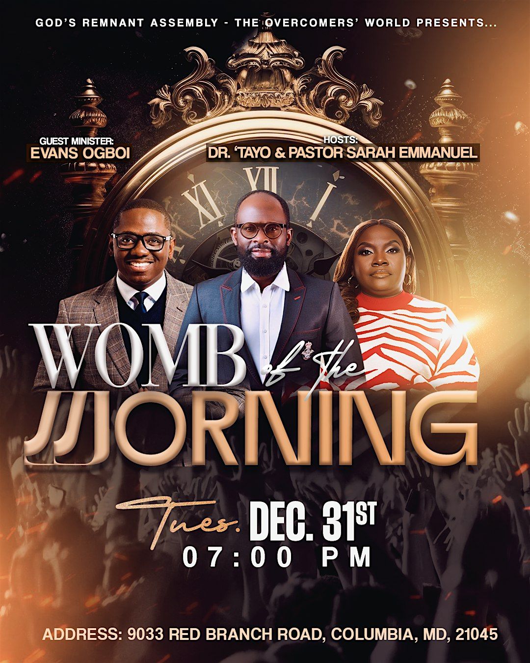 Crossover Service / Womb of the Morning | Event in Columbia | AllEvents