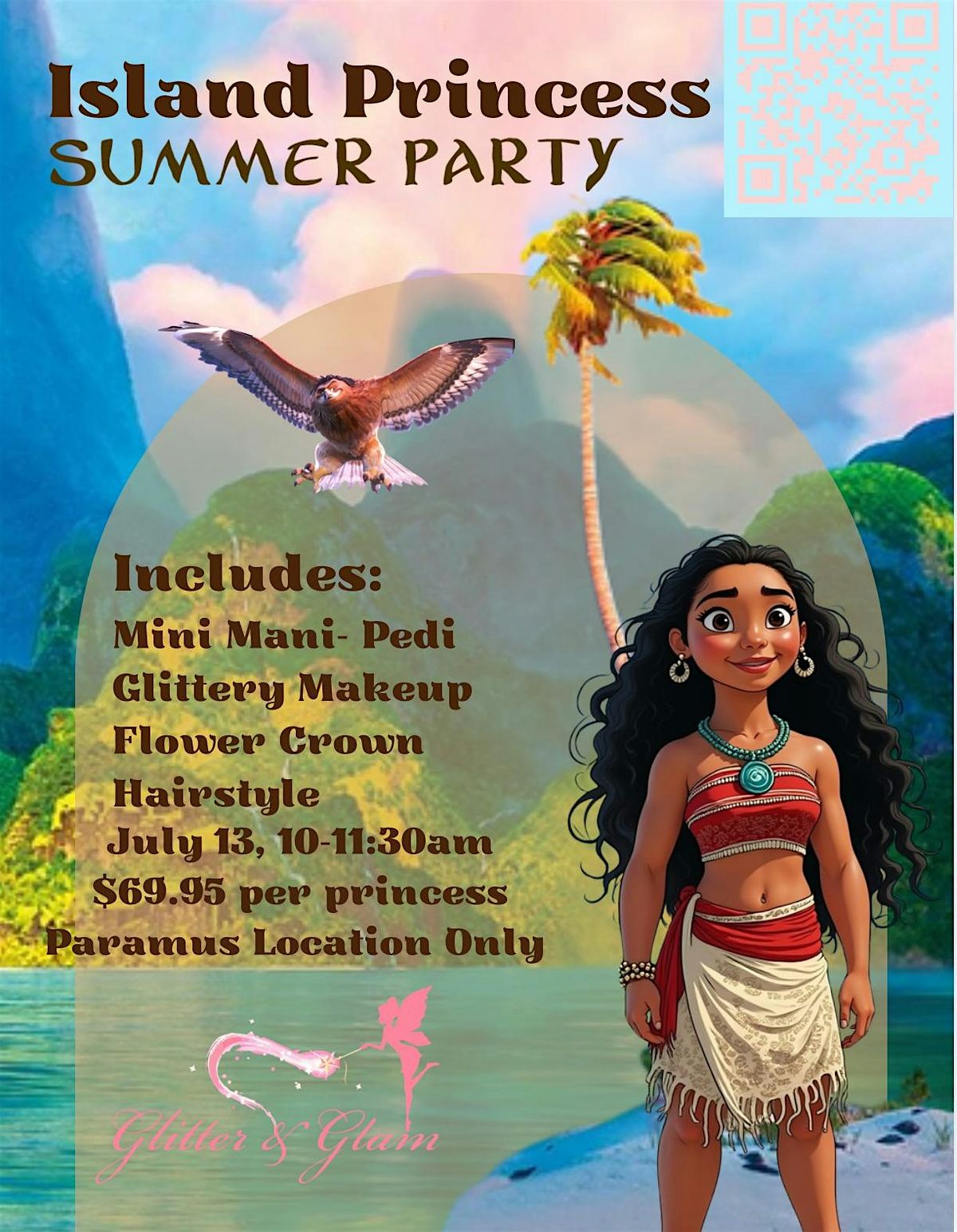 Moana's Spa Day at Glitter & Glam Paramus, 13 July | Event in Paramus | AllEvents