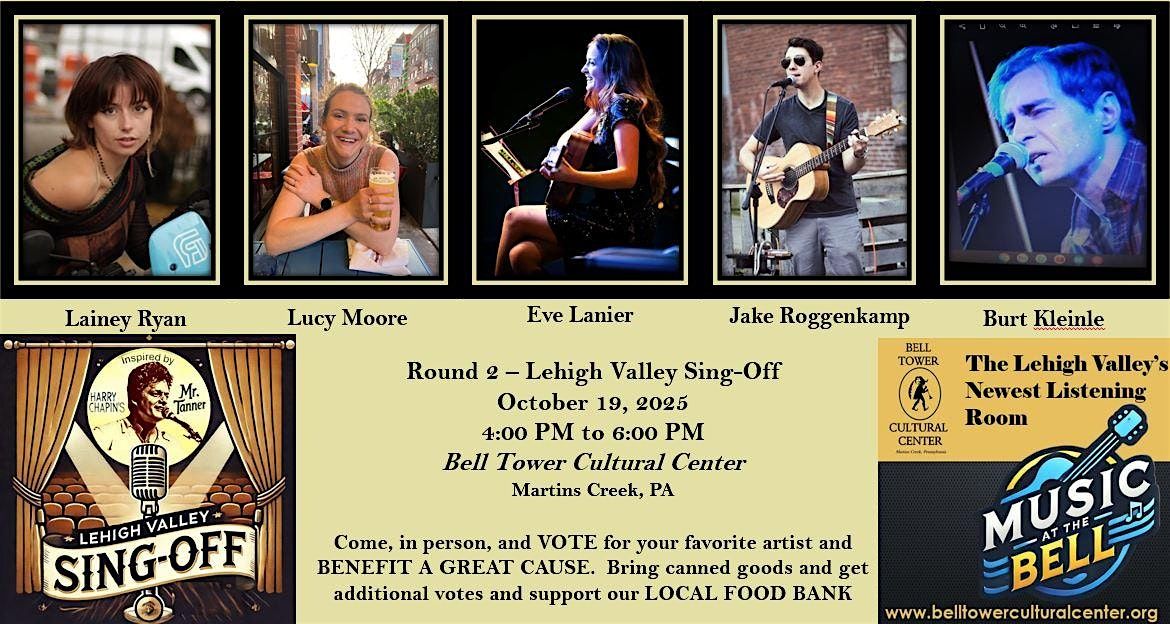 Lehigh Valley Sing-Off Singer & Songwriter Competiton -  Round 2, 19 October | Event in Bangor | AllEvents