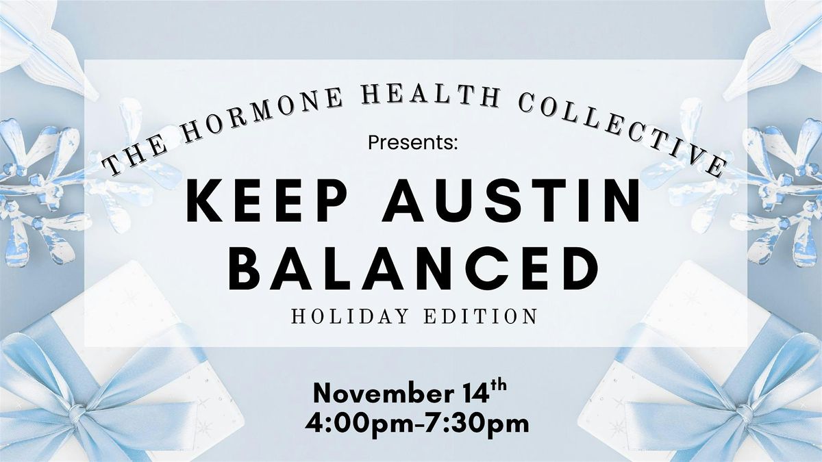 Hormone Health Collective | Keep Austin Balanced, 14 November | Event in Austin | AllEvents