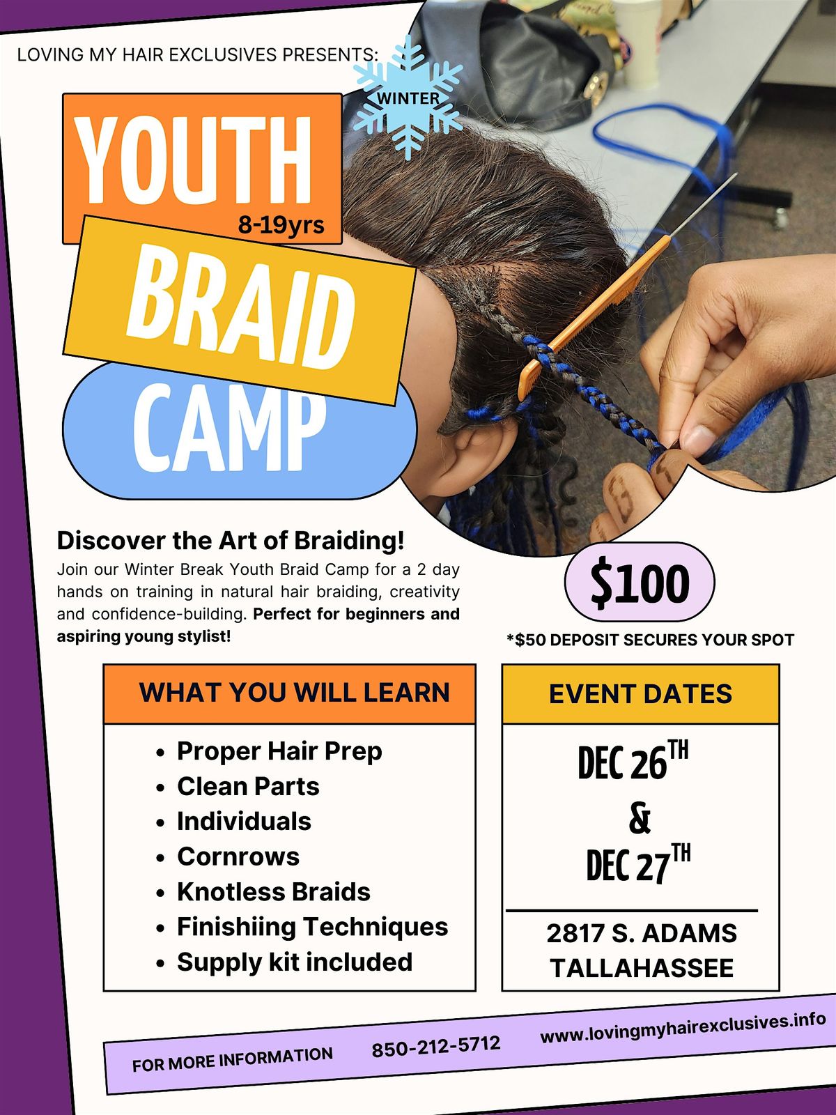 Winter Youth Braid Camp