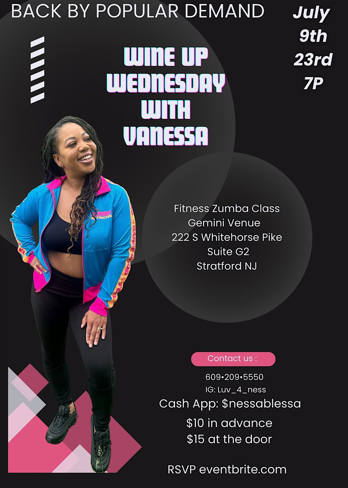 Copy of Wine Up Wednesday Zumba Class, 9 July | Event in Stratford | AllEvents