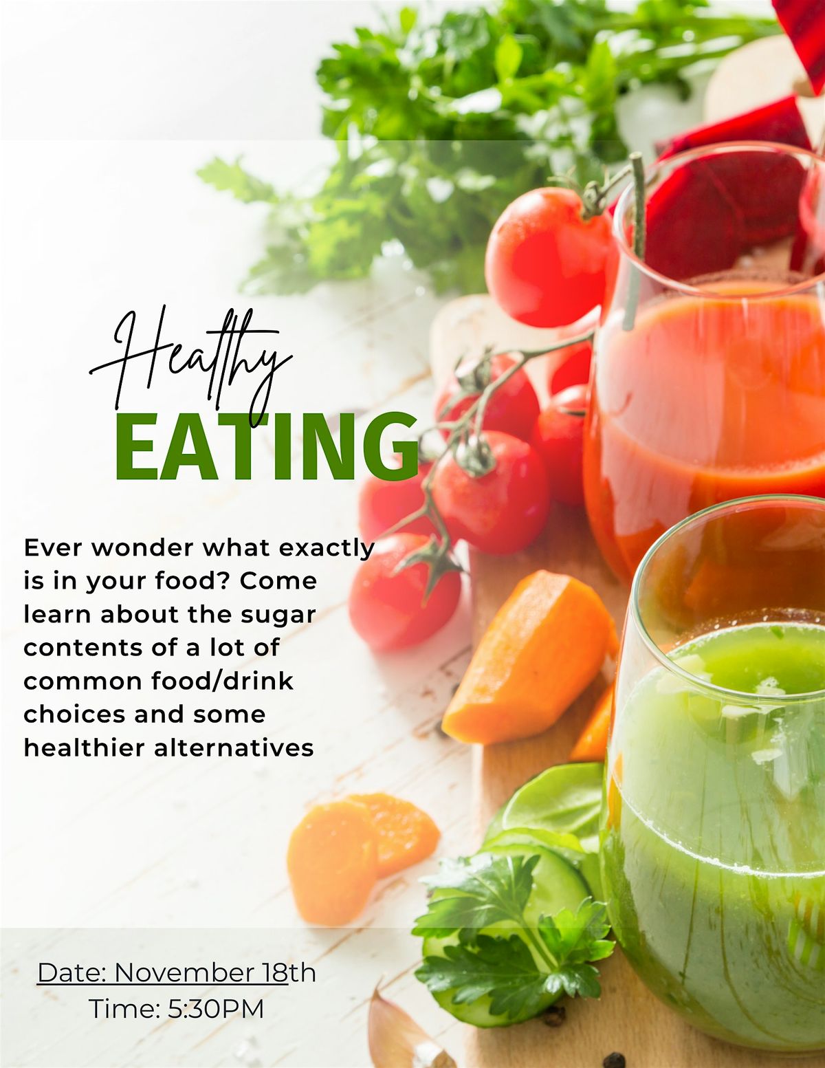 Healthy Eating Workshop, 18 November | Event in Virginia Beach | AllEvents